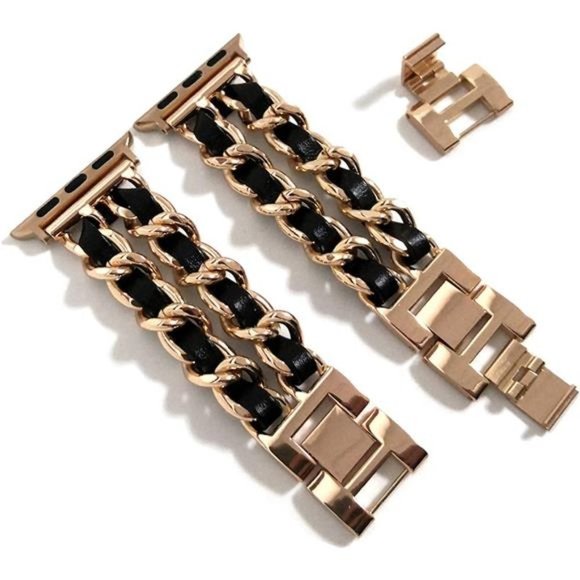 NEW Gold/Black Luxury Apple Watch Band